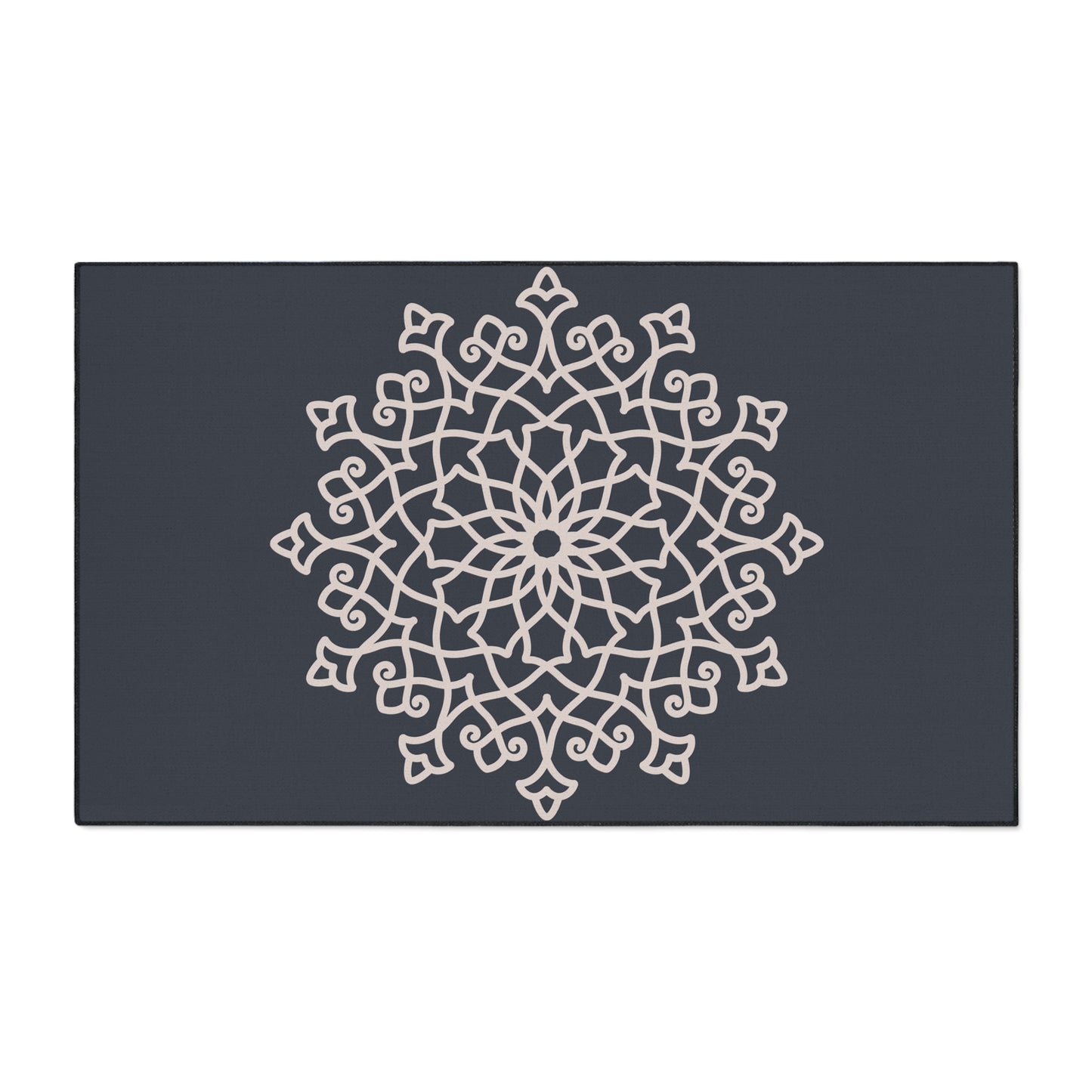 Decorative Heavy Duty Non-Slip Floor Mat Stylish Design Perfect for Entryway Kitchen Décor Grey Geometric Floral Design Rug Bathroom Mat