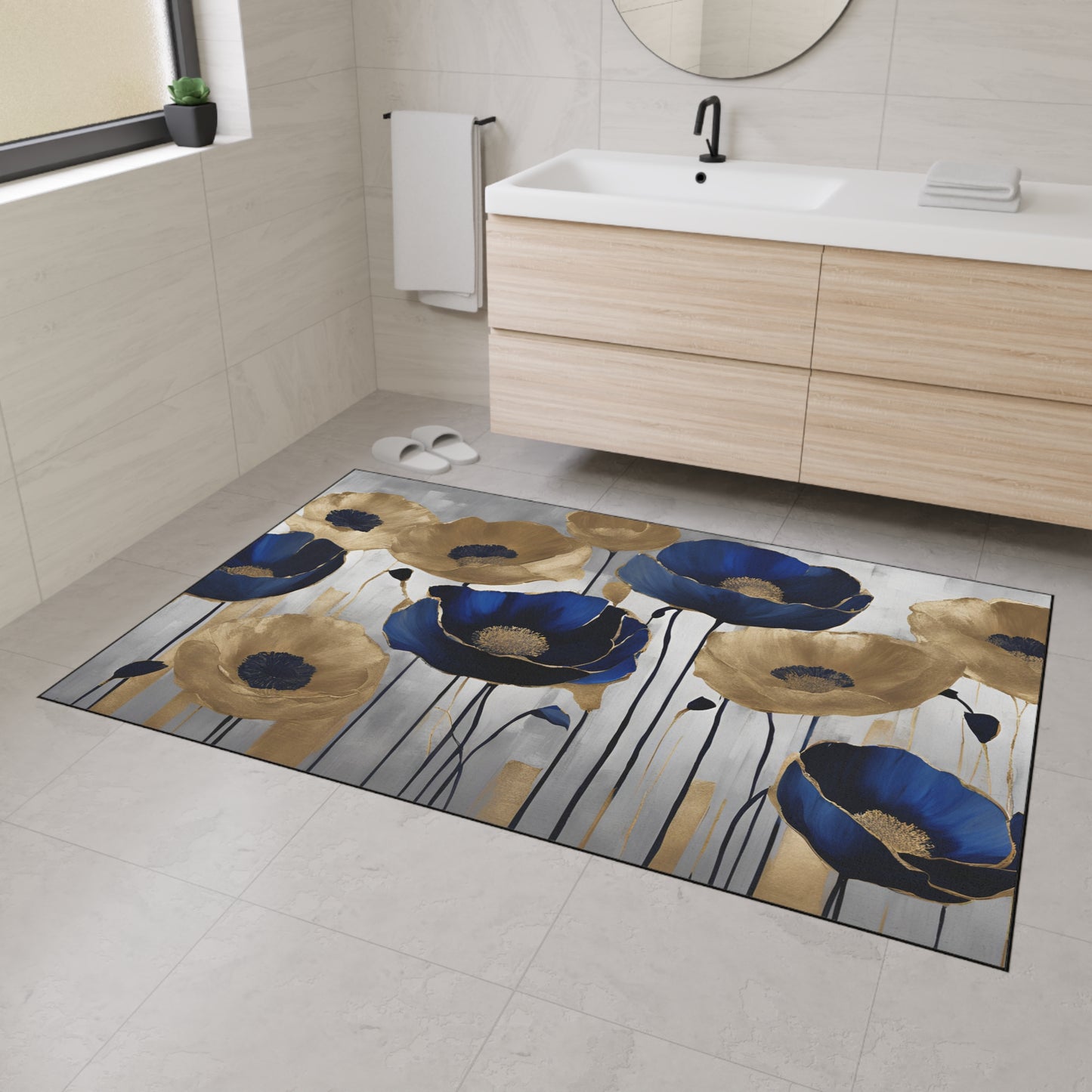 Decorative Heavy Duty Non-Slip Floor Mat Stylish Design Perfect for Entryway Kitchen Décor Garage Rug Coffee Bar Bathroom Floor Door Mat