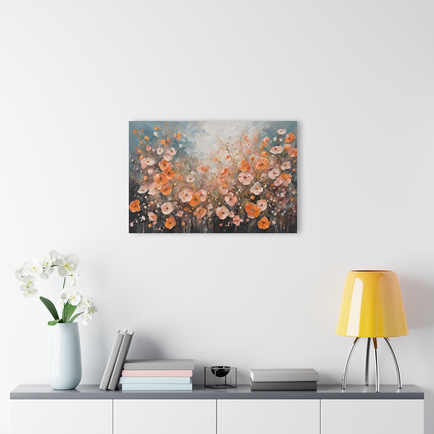 Large Floral Design Acrylic Print with French Cleat Nature Lover Wall Art Flower Lover Gift Poppy Flower Artwork Modern Garden Home Decor