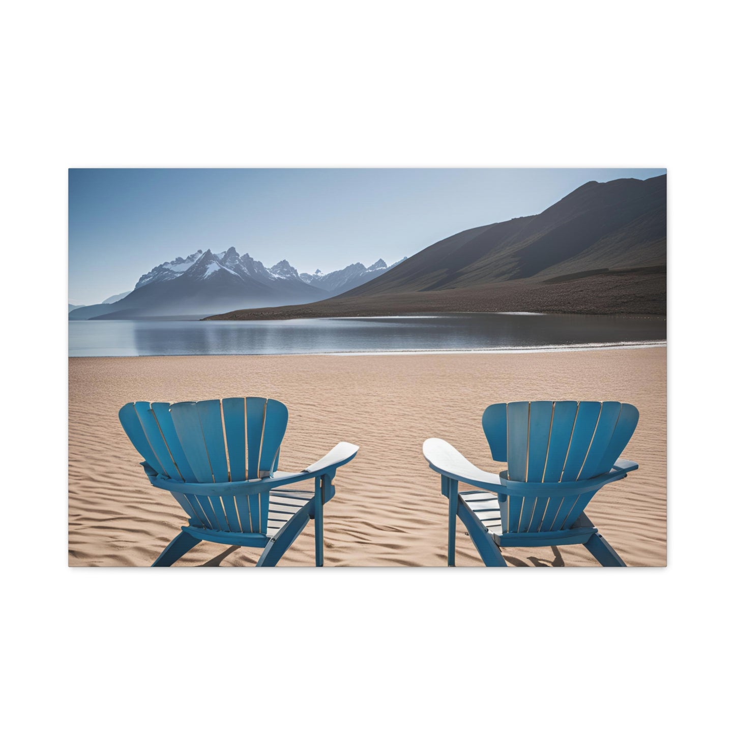 Beach and Mountains Print Wall Art | Matte Canvas, Stretched, 1.25" | Ocean | Nature | Tranquill |