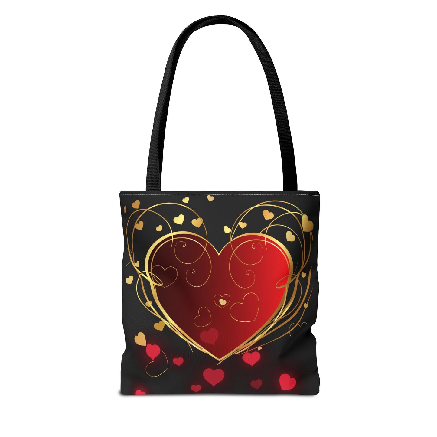 Heart Tote Bag | Carryall | Red and Gold | Love | Happiness | Friendship |