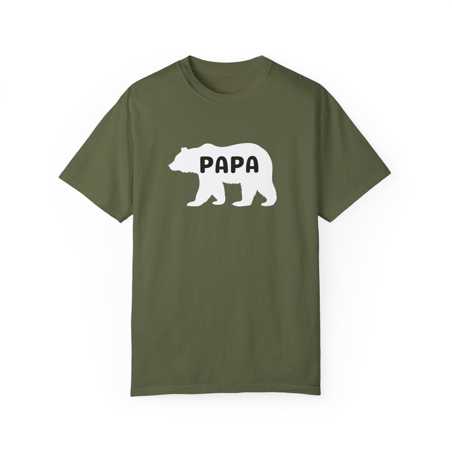 Papa Bear T-shirt Gift for Dad Grandpa Shirt Funny Bear Tee for Dads Animal Lover Gift Comfort Colors Relaxed Fit Garment-Dyed Tee