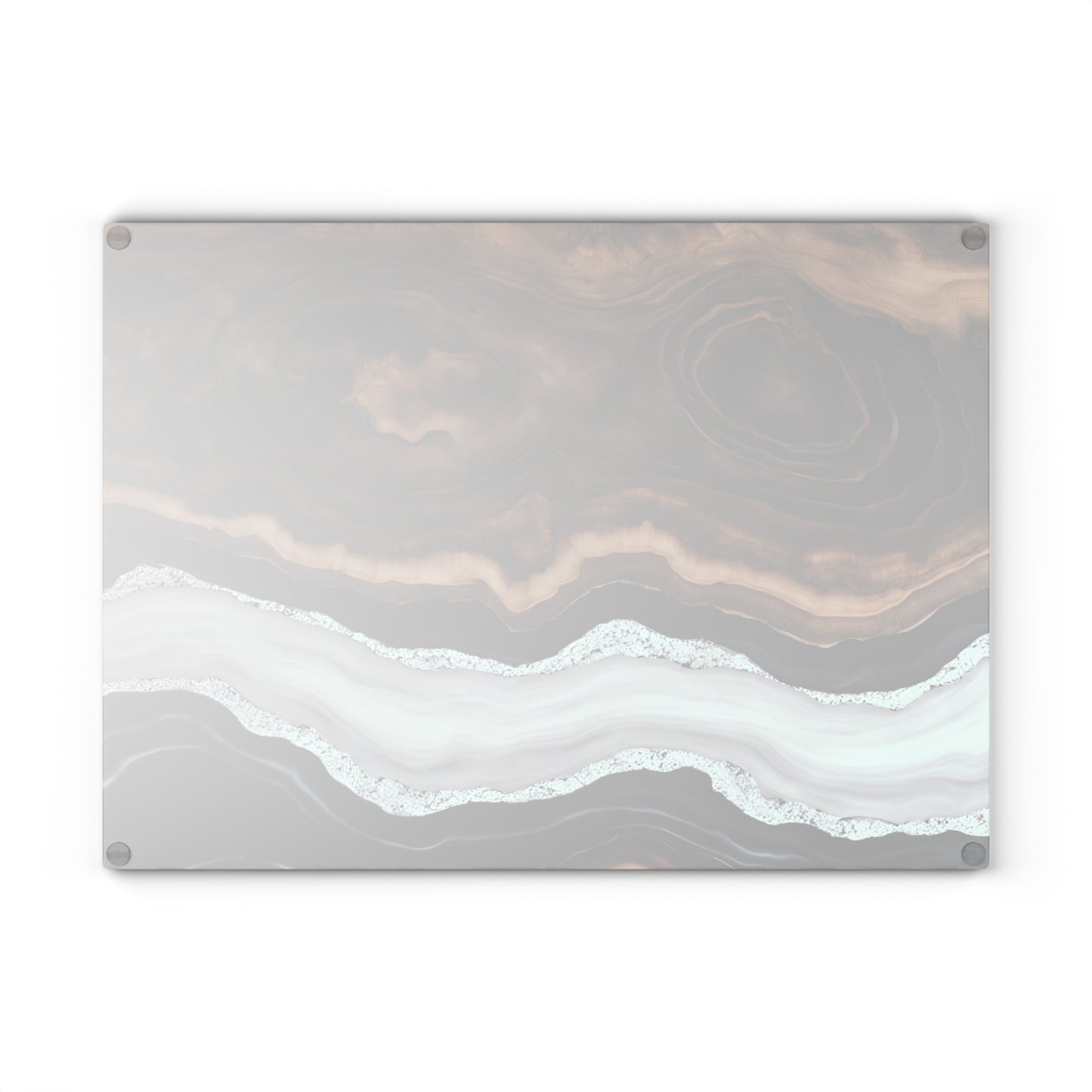 Kitchen Decor Glass Wood-look Image Nature Lover Cutting Board Serving Tray Home Cook Gift Colorful Glass Agate-inspired Charcuterie Board