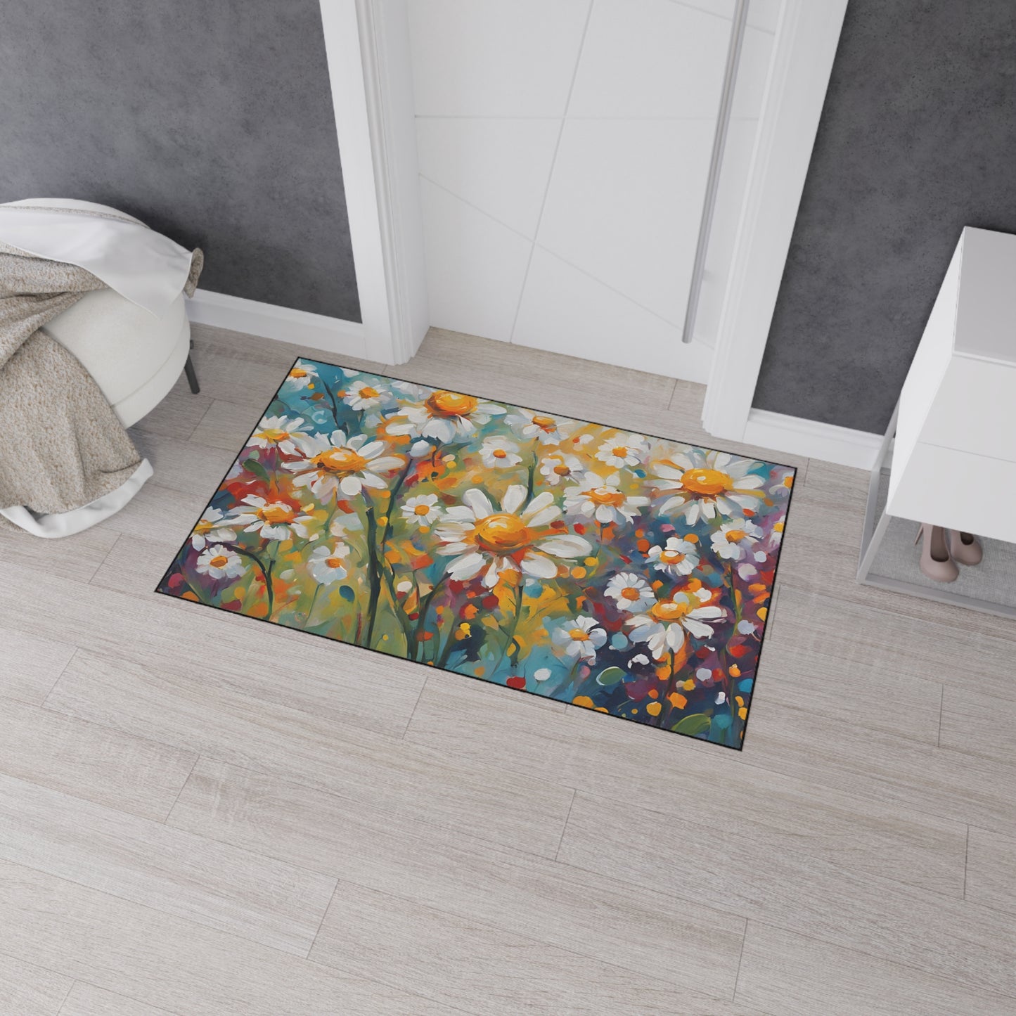 Decorative Heavy Duty Non-Slip Floor Mat Stylish Design Perfect for Entryway Kitchen Décor Garage Rug Coffee Bar Bathroom Floor Door Mat