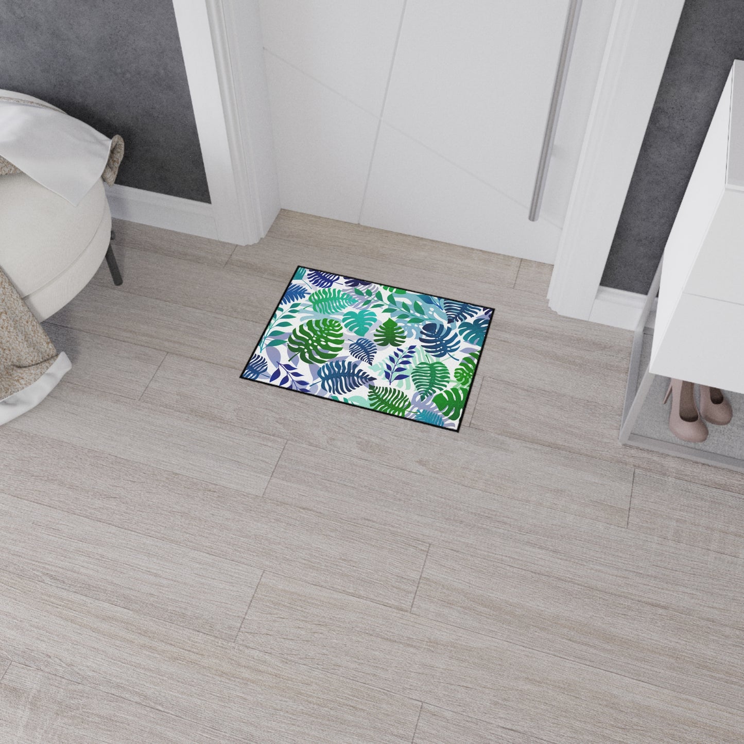 Decorative Heavy Duty Non-Slip Floor Mat Stylish Design Perfect for Entryway Kitchen Décor Beachy Hawaiian Rug Tropical Bathroom Floor