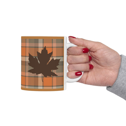 Autumn Maple Leaf Fall Cottage Core Ceramic Coffee Tea or Hot Chocolate Mug Nature Lover Gift