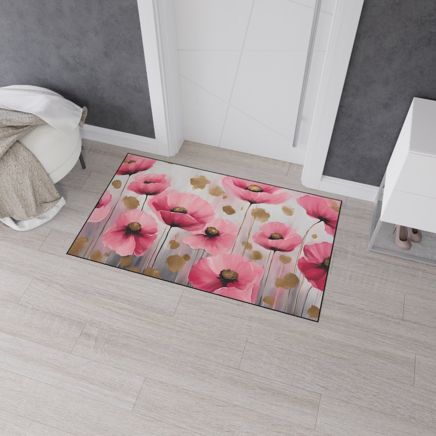 Decorative Heavy Duty Non-Slip Floor Mat Stylish Design Perfect for Entryway Kitchen Décor Garage Rug Coffee Bar Bathroom Floor Door Mat