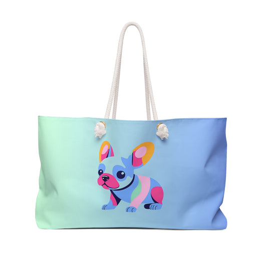 Frenchie Puppy Tote Bag | Beach Bag | Dog Lover | Dog Parent | Animal Lover Gift |