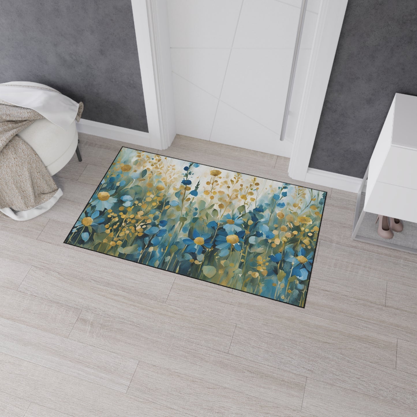 Decorative Heavy Duty Non-Slip Floor Mat Stylish Design Perfect for Entryway Kitchen Décor Garage Rug Coffee Bar Bathroom Floor Door Mat