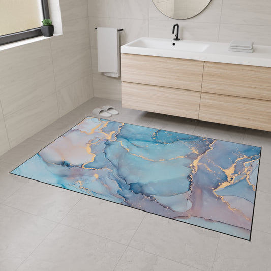 Decorative Heavy Duty Non-Slip Floor Mat Stylish Design Perfect for Entryway Kitchen Décor Marble Agate Design Rug Bathroom Mat
