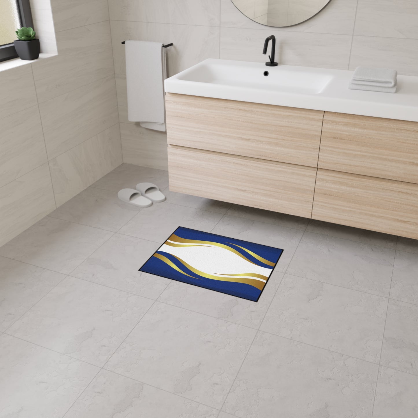 Decorative Heavy Duty Non-Slip Floor Mat Stylish Design Perfect for Entryway Kitchen Décor Garage Rug Coffee Bar Bathroom Floor Door Mat