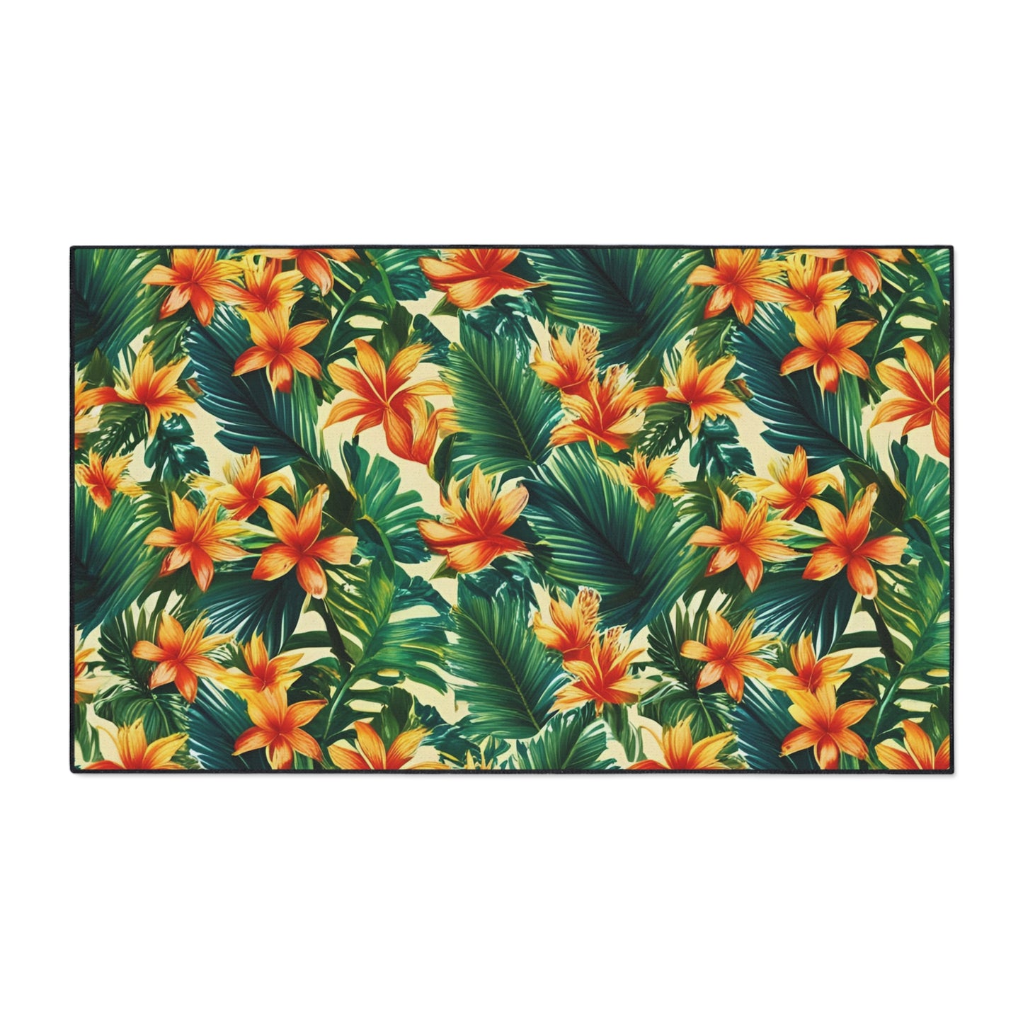 Decorative Heavy Duty Non-Slip Floor Mat Stylish Design Perfect for Entryway Kitchen Décor Garage Rug Tropical Bathroom Floor Door Mat