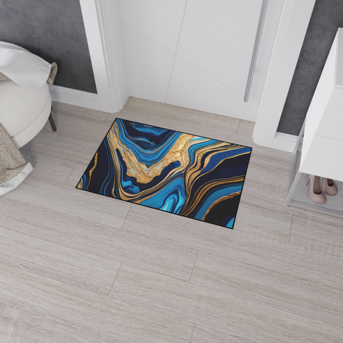 Decorative Heavy Duty Non-Slip Floor Mat Stylish Design Perfect for Entryway Kitchen Décor Garage Rug Coffee Bar Bathroom Floor Door Mat