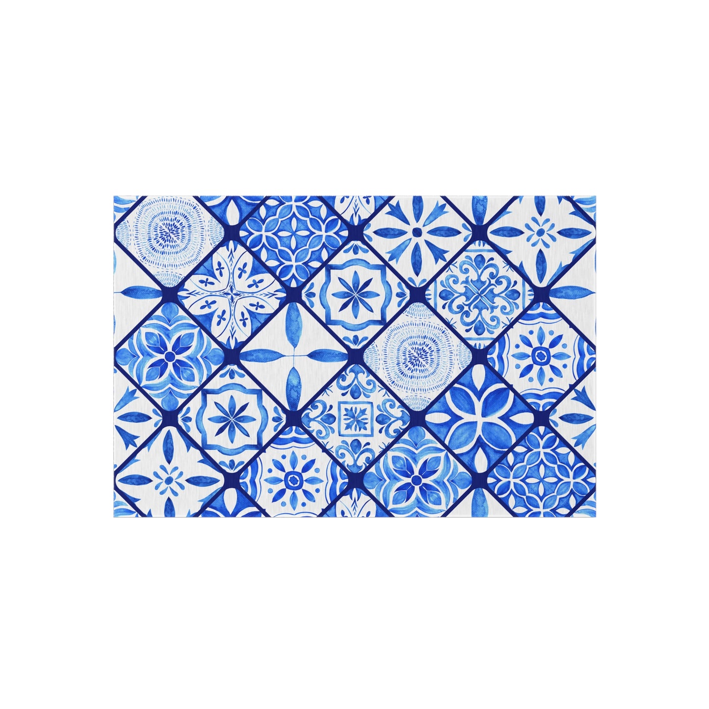 Chenille Print Pattern Outdoor Rug with No-Skid Backing Cozy Outdoor Carpet Patio Decor Gazebo Rug Pool Area Decor Outdoor Kitchen Carpet