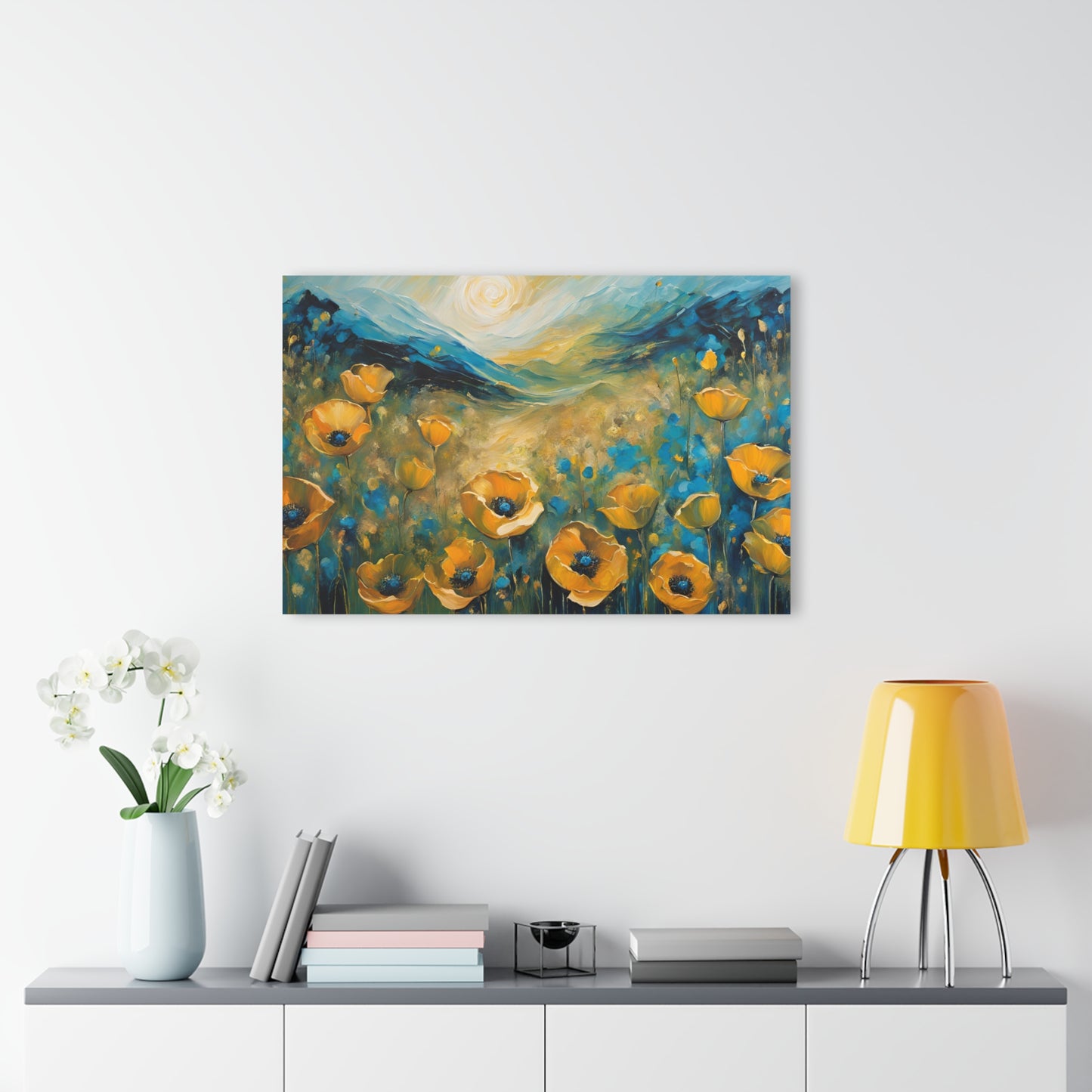 Large Floral Design Acrylic Print with French Cleat Nature Lover Wall Art Flower Lover Gift Outdoors Artwork Modern Garden Home Decor