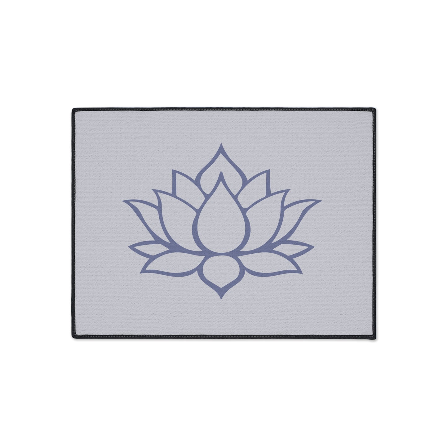 Decorative Heavy Duty Non-Slip Floor Mat Stylish Design Perfect for Entryway Kitchen Décor Grey Lotus Blossom Floral Design Rug Bathroom Mat