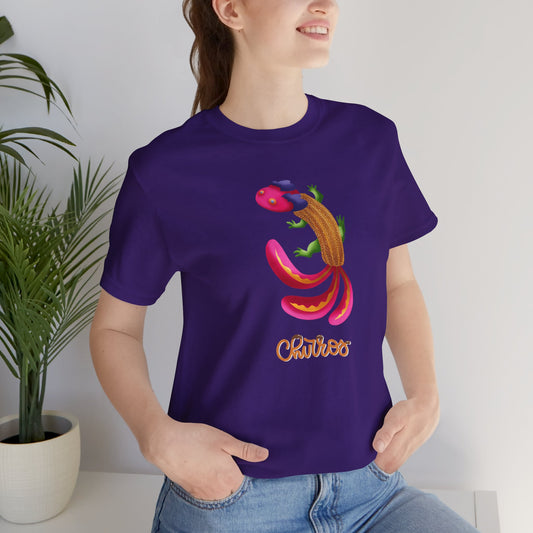 Churros T-Shirt | Culinary | Foodie | Home Cook | Unisex | Funny | Animated | Gecko | Latin food