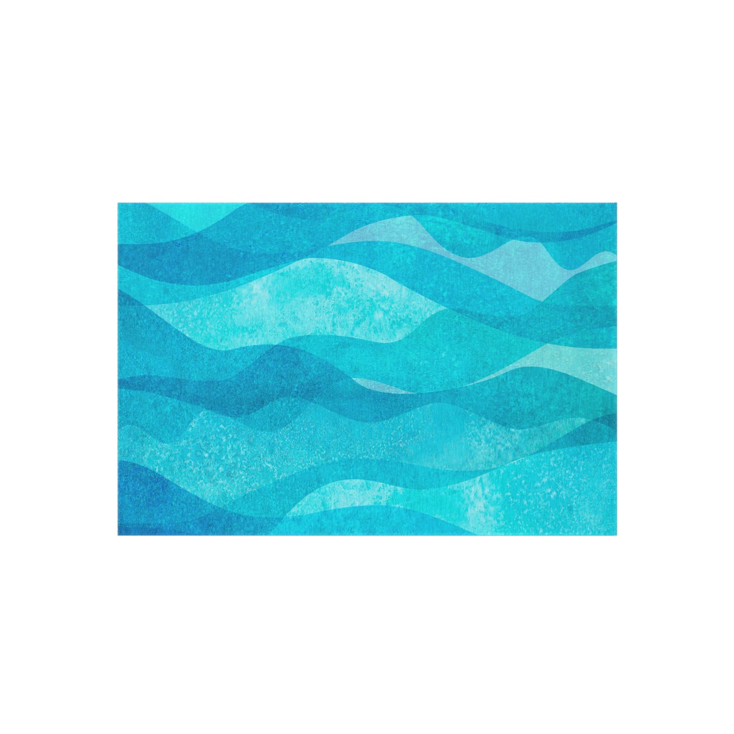 Modern Wave Design Chenille Outdoor Rug No-Skid Backing Cozy Outdoor Beachy Patio Decor Gazebo Rug Pool Area Decor Outdoor Kitchen Carpet