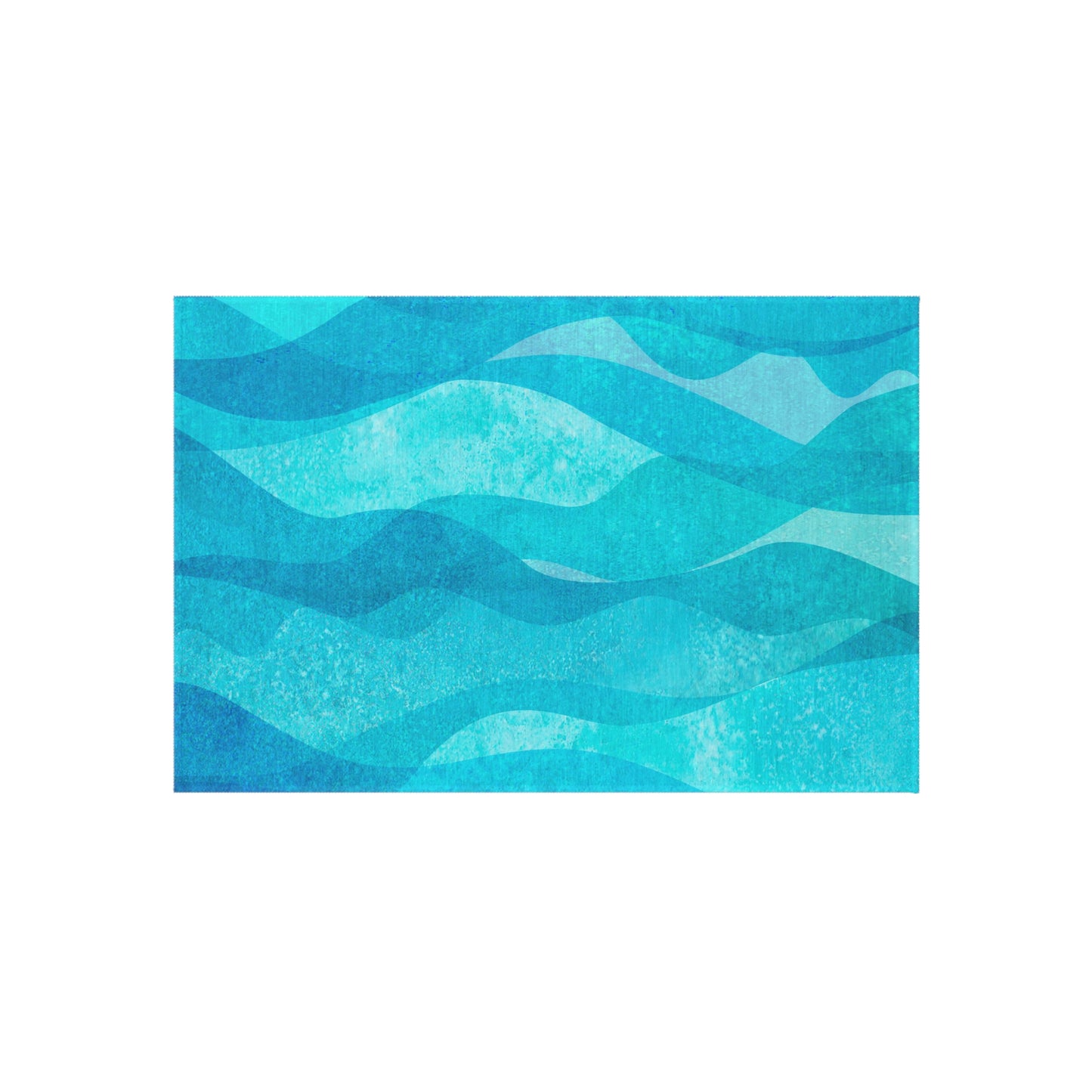 Modern Wave Design Chenille Outdoor Rug No-Skid Backing Cozy Outdoor Beachy Patio Decor Gazebo Rug Pool Area Decor Outdoor Kitchen Carpet