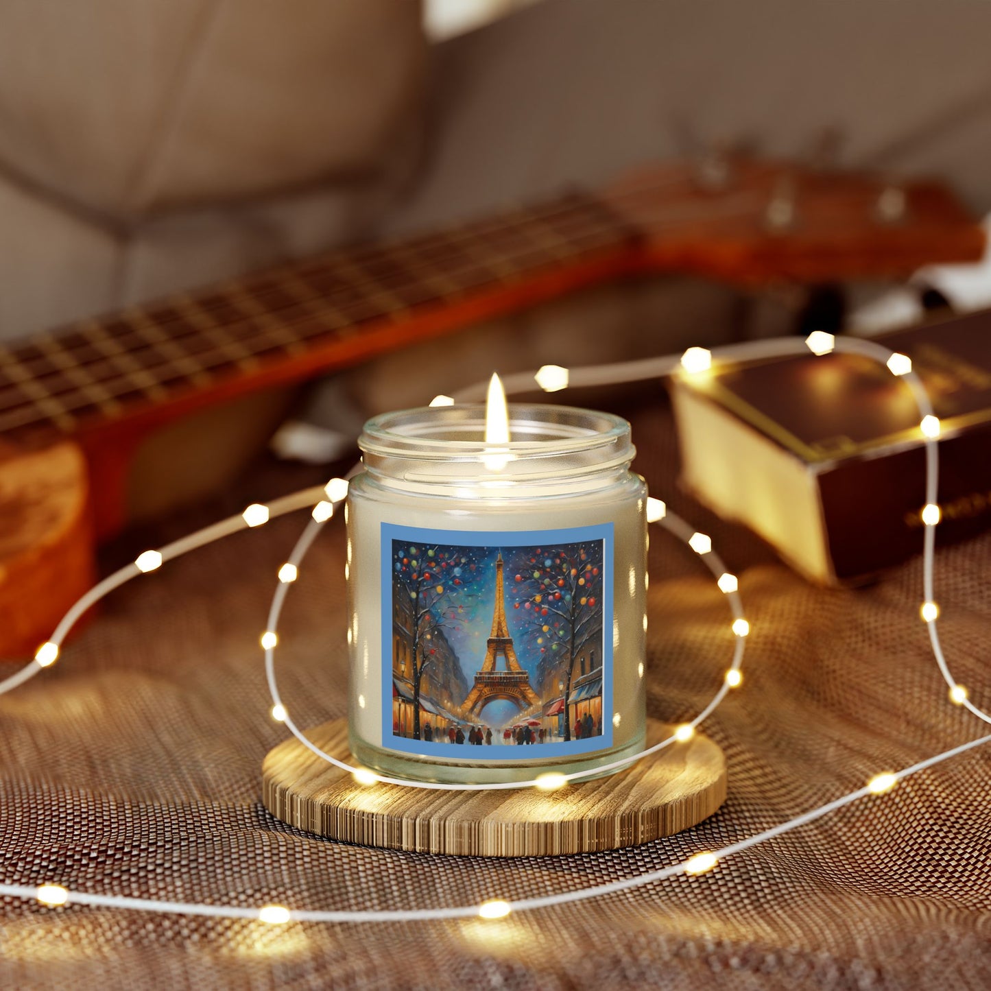 Joyeux Noel in Paris Christmas Scented Candles Holiday Winter Candle Gift Mason Jar Candle Coconut Apricot Wax (4oz, 9oz)