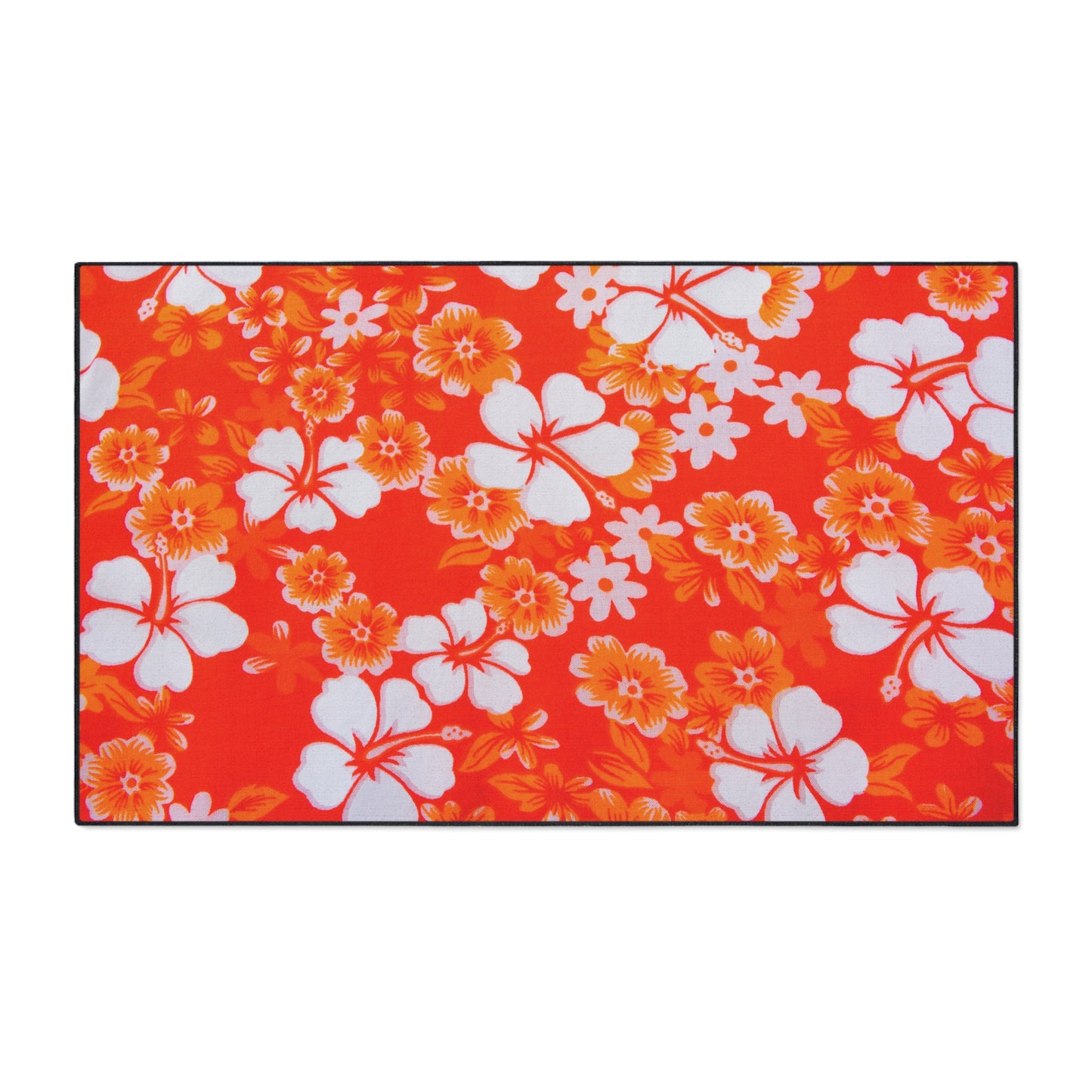 Decorative Heavy Duty Non-Slip Floor Mat Stylish Design Perfect for Entryway Kitchen Décor Beachy Hawaiian Rug Tropical Bathroom Floor