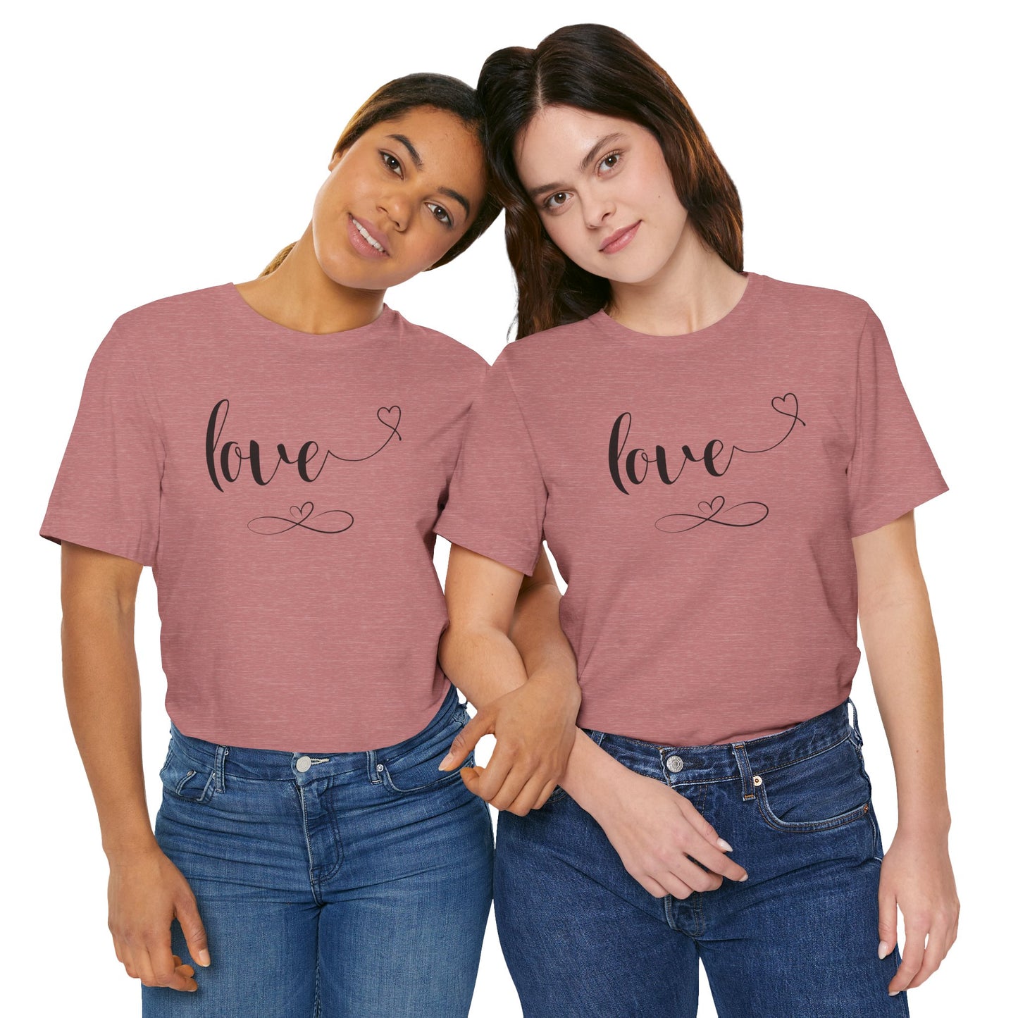 Love T-shirt | Unisex Gift for Her | Gift for Mom Wife Sister | Heart T-Shirt |
