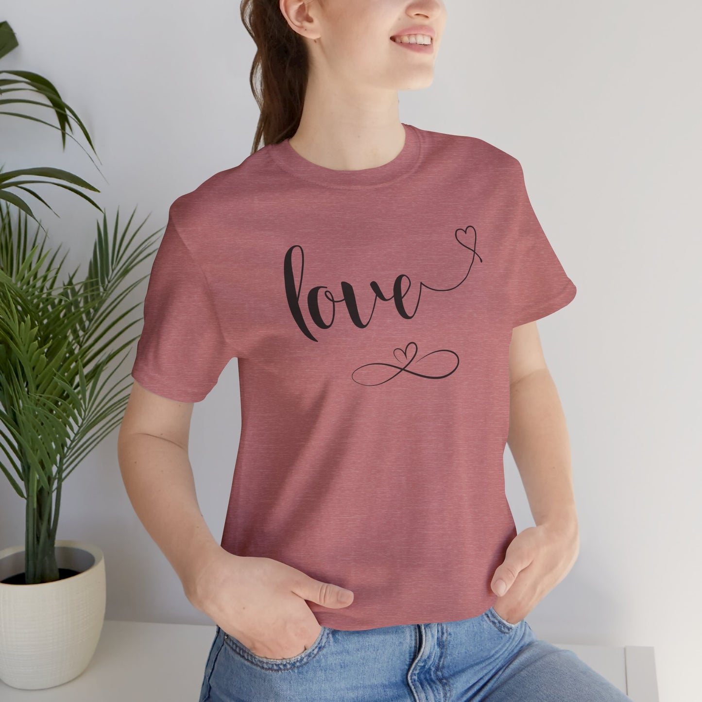 Love T-shirt | Unisex Gift for Her | Gift for Mom Wife Sister | Heart T-Shirt |
