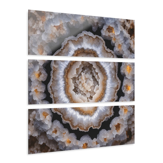 Stunning Geode Design Triptych Acrylic Print Wall Art Nature Lover Gift Geology Rock Lover Gift Agate Design