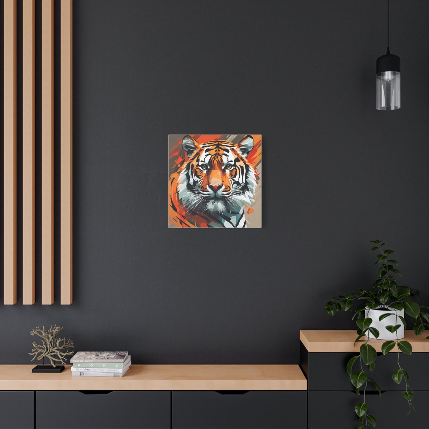 Tiger Print Wall Art | Matte Canvas, Stretched, 1.25" | Modern Art | Animal Lover | Big Cats |