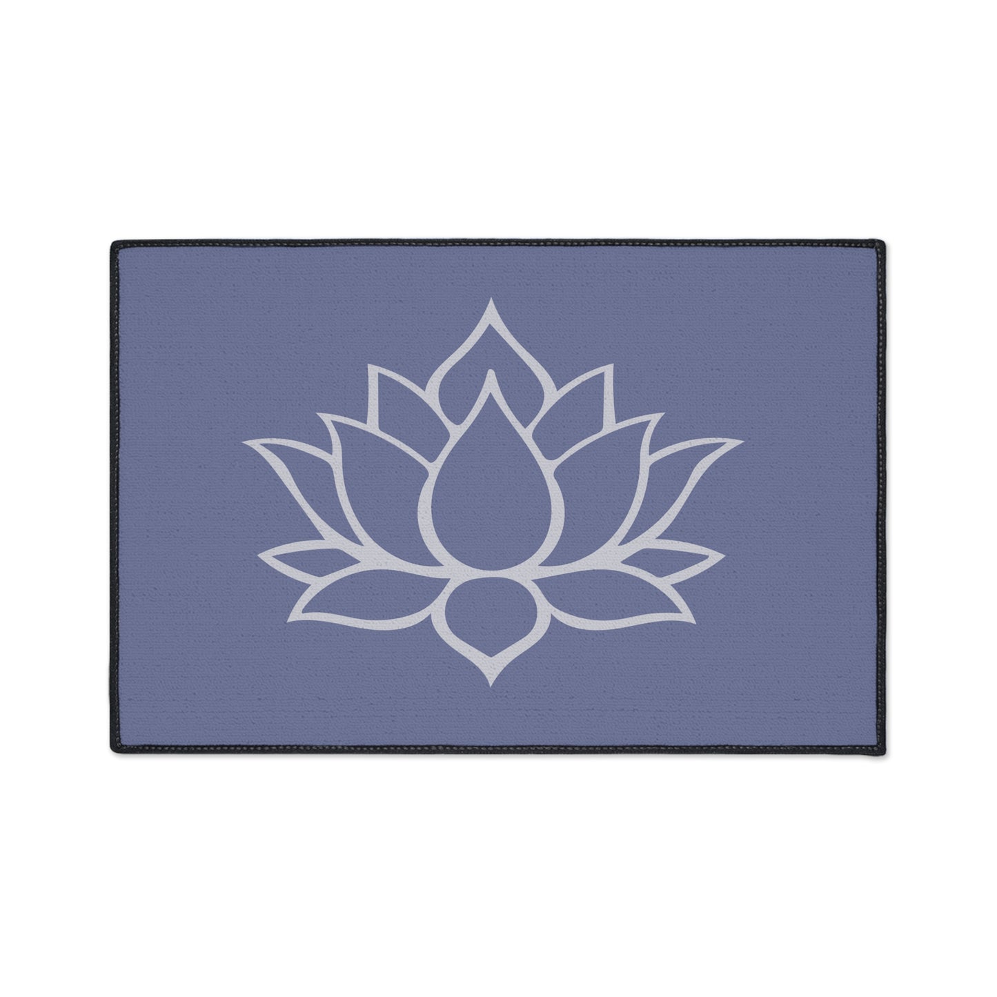 Decorative Heavy Duty Non-Slip Floor Mat Stylish Design Perfect for Entryway Kitchen Décor Grey Lotus Blossom Floral Design Rug Bathroom Mat