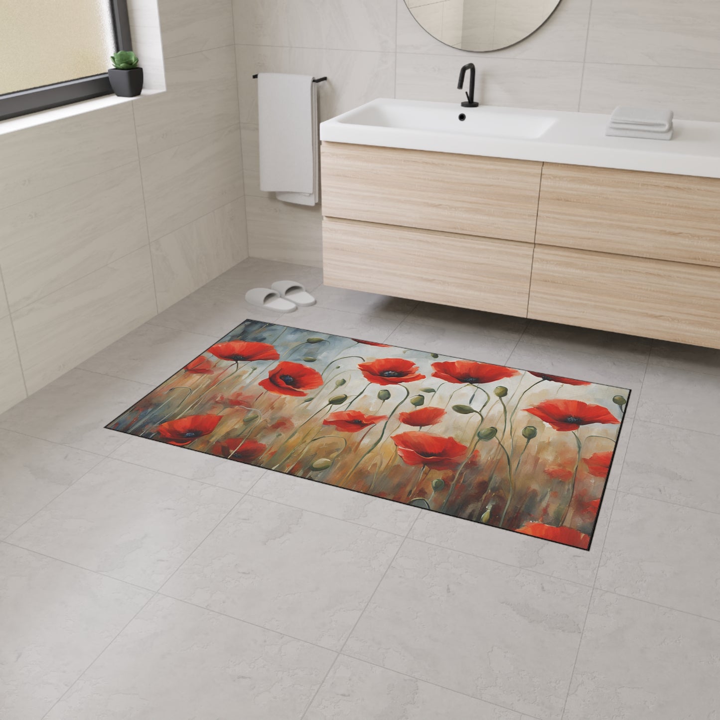 Decorative Heavy Duty Non-Slip Floor Mat Stylish Design Perfect for Entryway Kitchen Décor Garage Rug Coffee Bar Bathroom Floor Door Mat