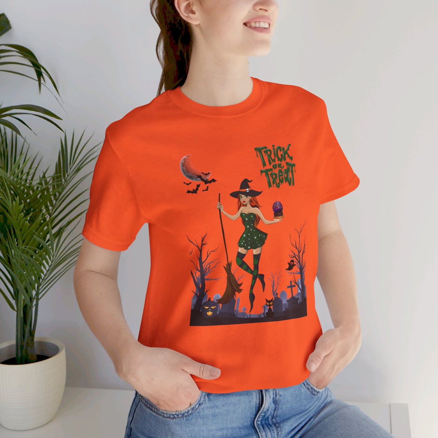 Trick or Treat Witch T-Shirt | Sexy Witch | Halloween | Adult |