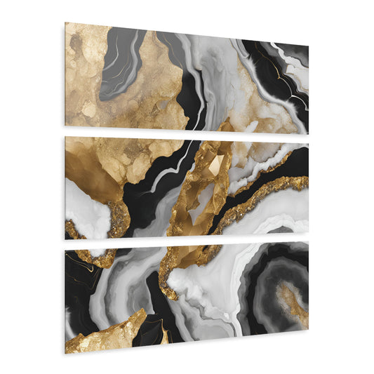 Stunning Geode Quartz Crystal Design Triptych Acrylic Print Wall Art Nature Lover Gift Geology Rock Lover Gift
