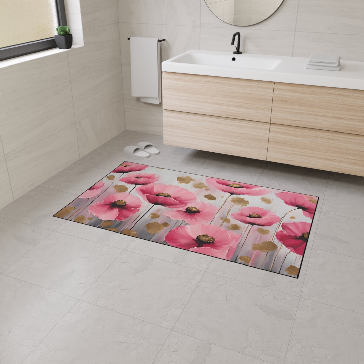 Decorative Heavy Duty Non-Slip Floor Mat Stylish Design Perfect for Entryway Kitchen Décor Garage Rug Coffee Bar Bathroom Floor Door Mat