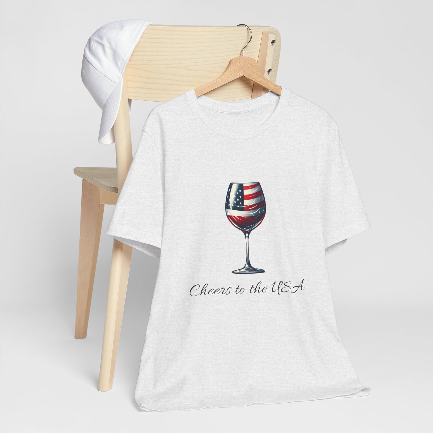 Cheers to USA T-shirt | Patriotic | USA | Wine Lovers | Unisex