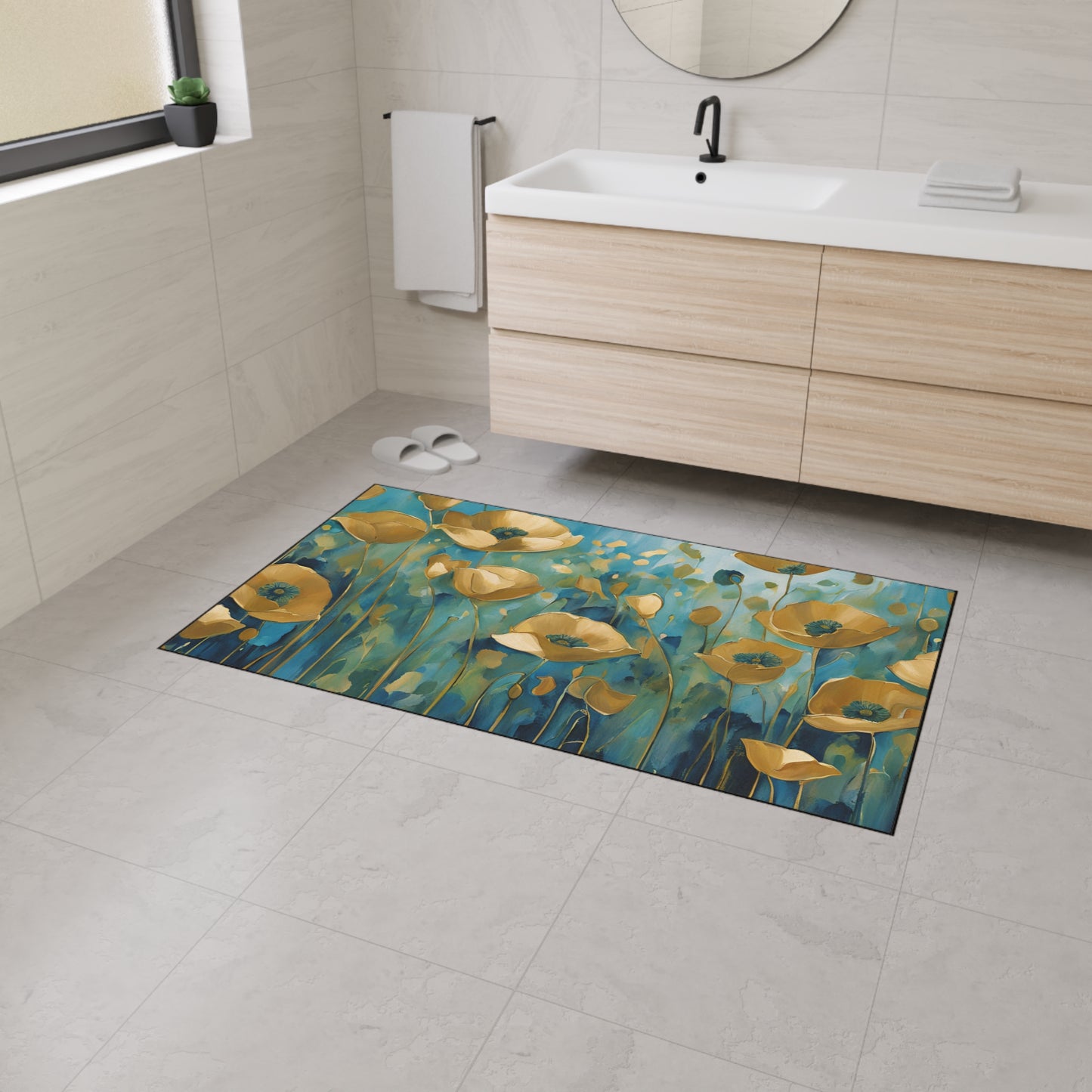 Decorative Heavy Duty Non-Slip Floor Mat Stylish Design Perfect for Entryway Kitchen Décor Garage Rug Coffee Bar Bathroom Floor Door Mat