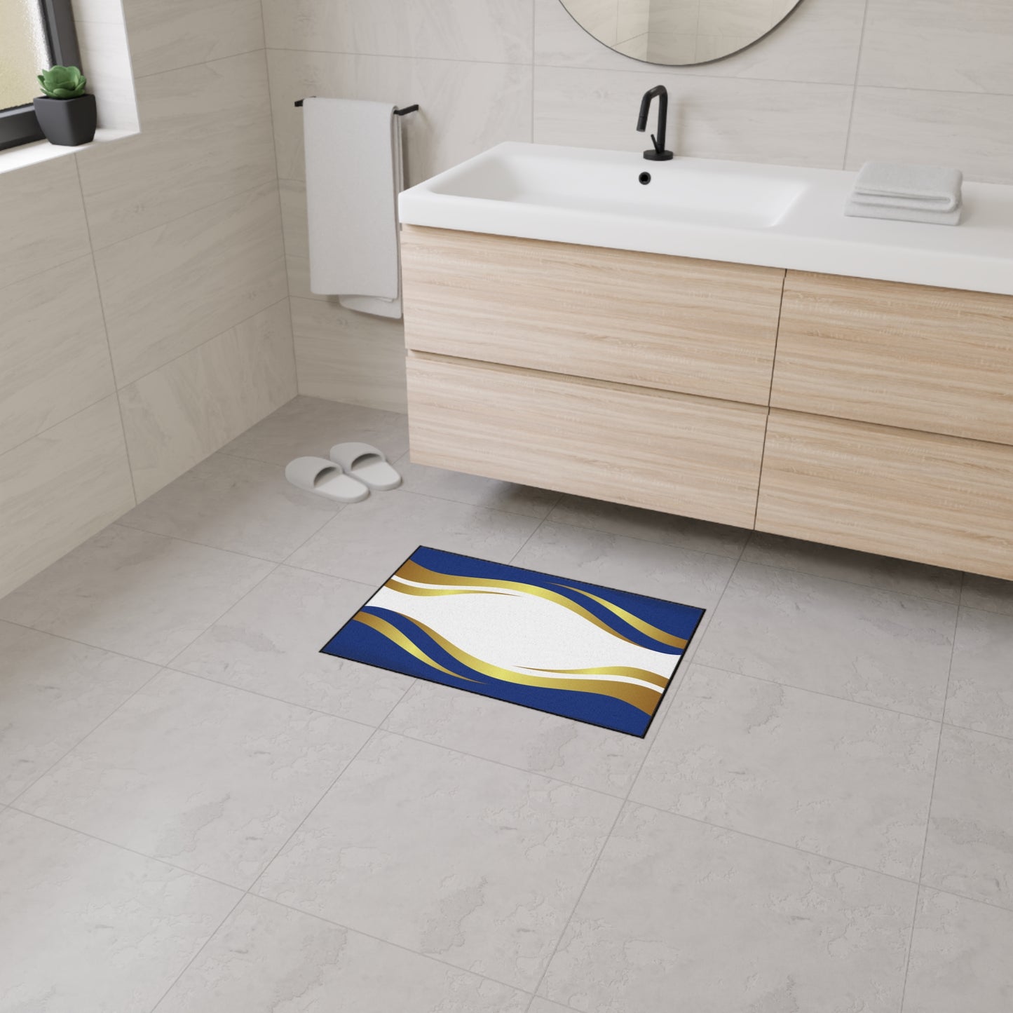 Decorative Heavy Duty Non-Slip Floor Mat Stylish Design Perfect for Entryway Kitchen Décor Garage Rug Coffee Bar Bathroom Floor Door Mat