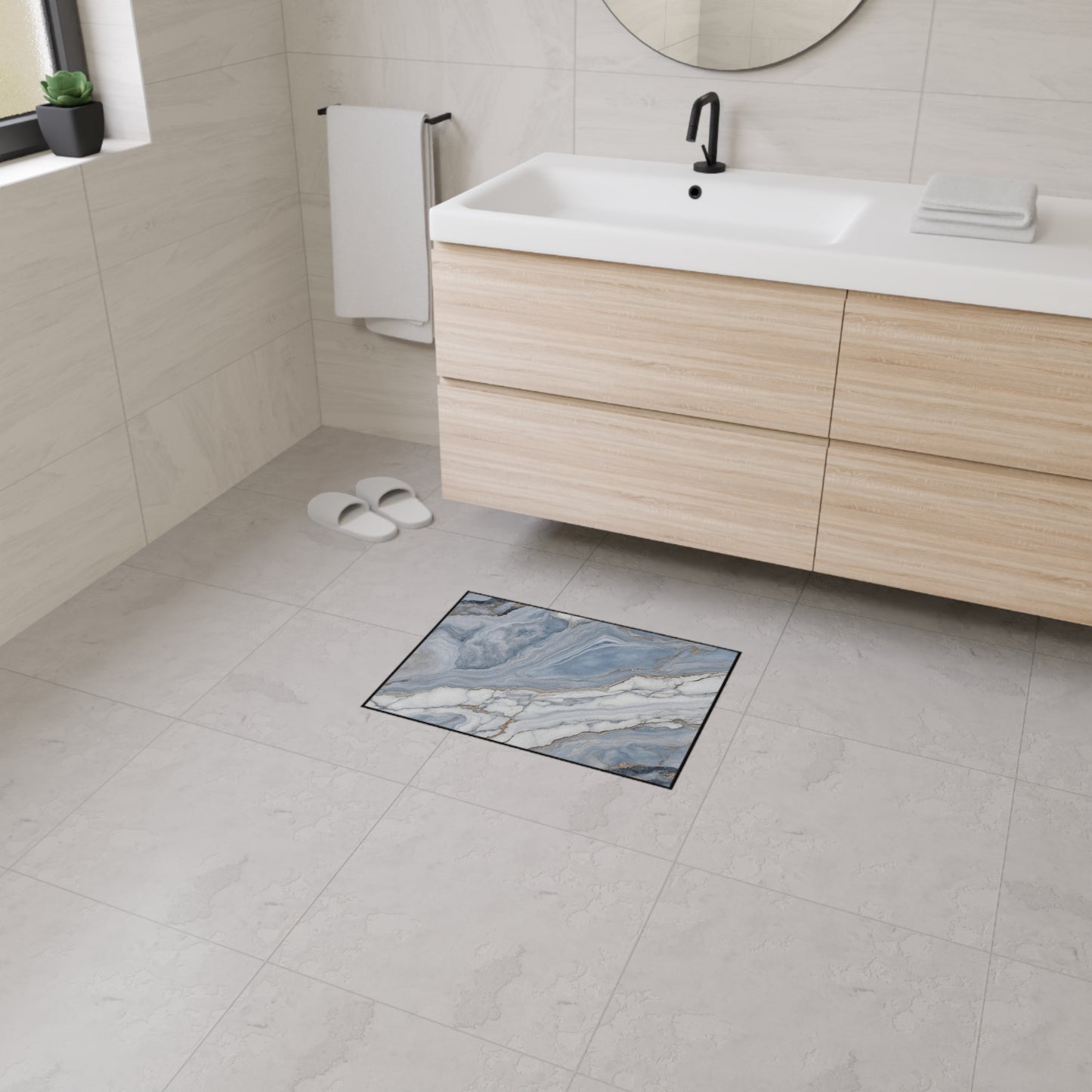 Decorative Heavy Duty Non-Slip Floor Mat Stylish Design Perfect for Entryway Kitchen Décor Garage Rug Coffee Bar Bathroom Floor Door Mat