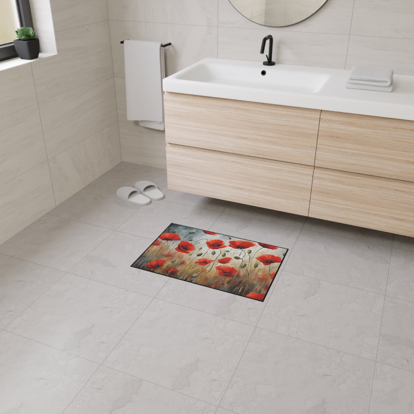Decorative Heavy Duty Non-Slip Floor Mat Stylish Design Perfect for Entryway Kitchen Décor Garage Rug Coffee Bar Bathroom Floor Door Mat