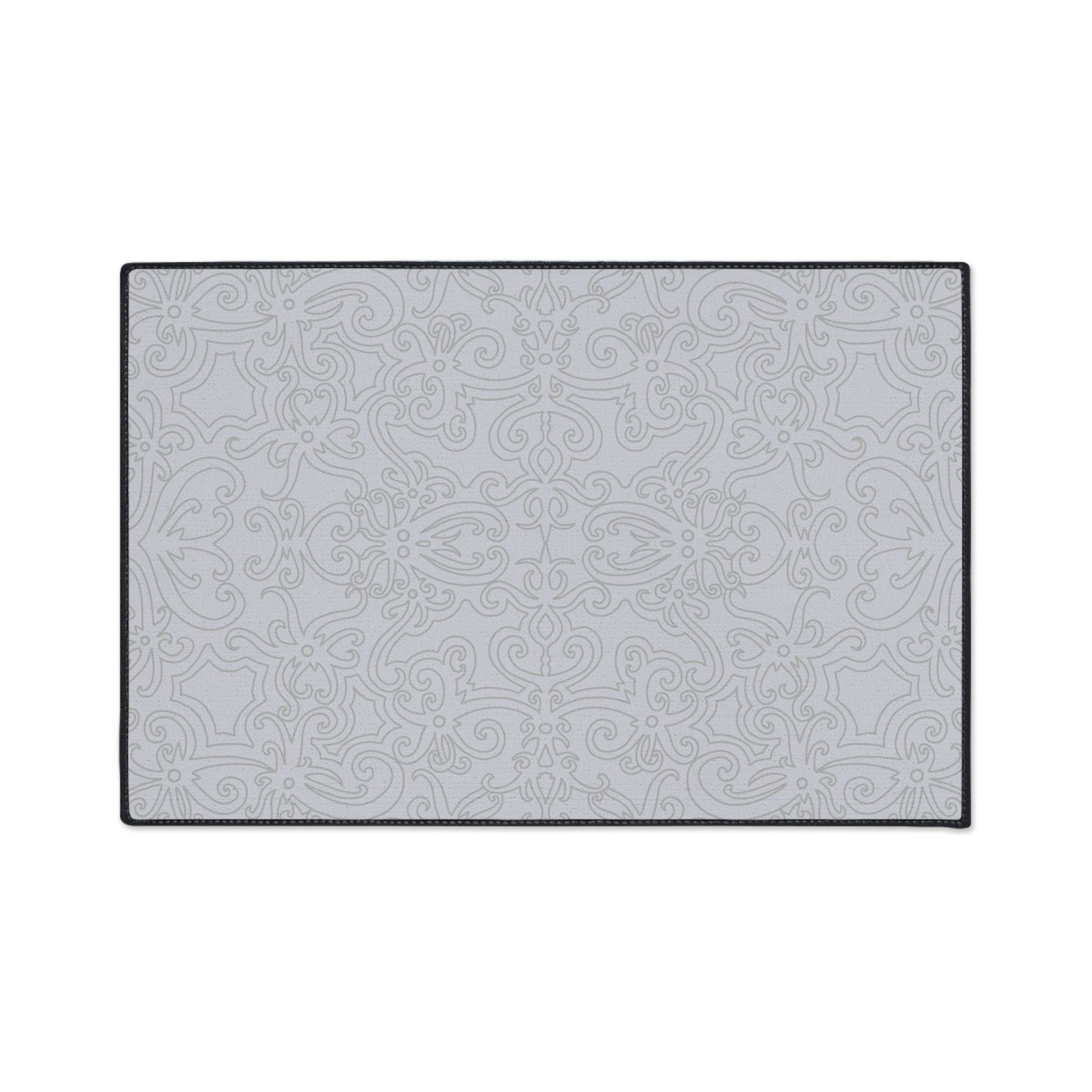 Decorative Heavy Duty Non-Slip Floor Mat Stylish Design Perfect for Entryway Kitchen Light Grey Floral Design Rug Bathroom Mat