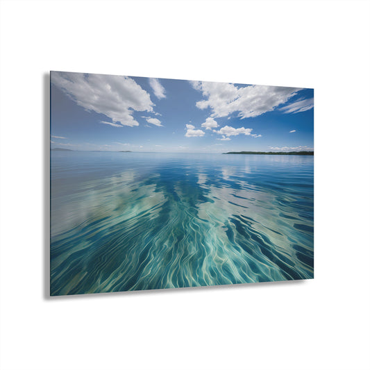 Large Sun and Sky Acrylic Print with French Cleat Ocean Lover Wall Art Beachy Gift Nature Lover Artwork Modern Home Decor