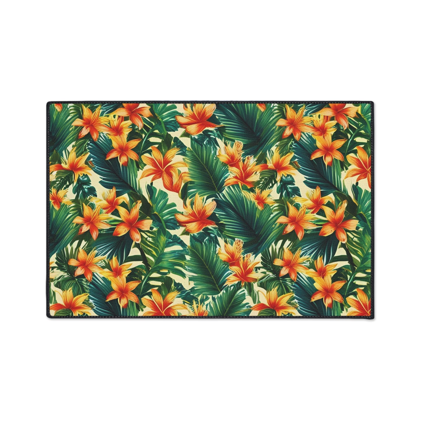 Decorative Heavy Duty Non-Slip Floor Mat Stylish Design Perfect for Entryway Kitchen Décor Garage Rug Tropical Bathroom Floor Door Mat