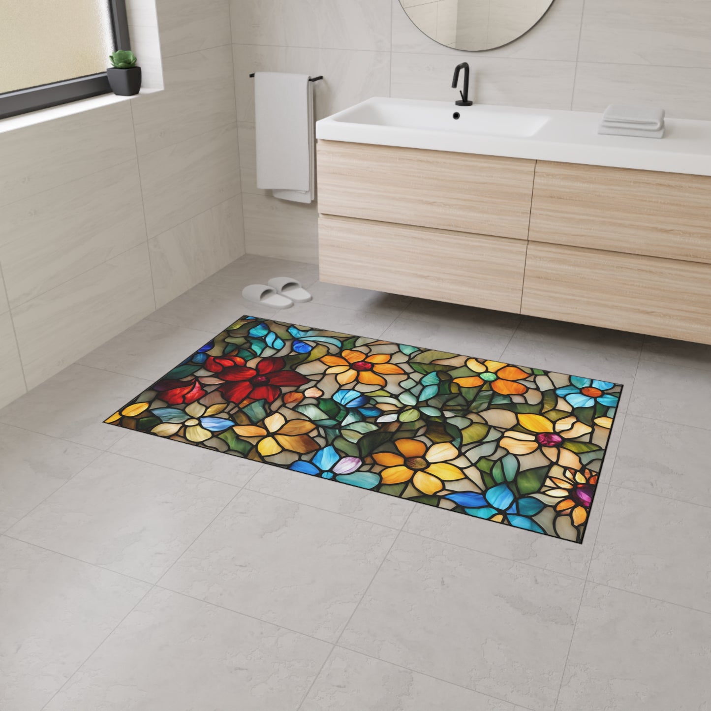 Decorative Heavy Duty Non-Slip Floor Mat Stylish Design Perfect for Entryway Kitchen Décor Garage Rug Coffee Bar Bathroom Floor Door Mat