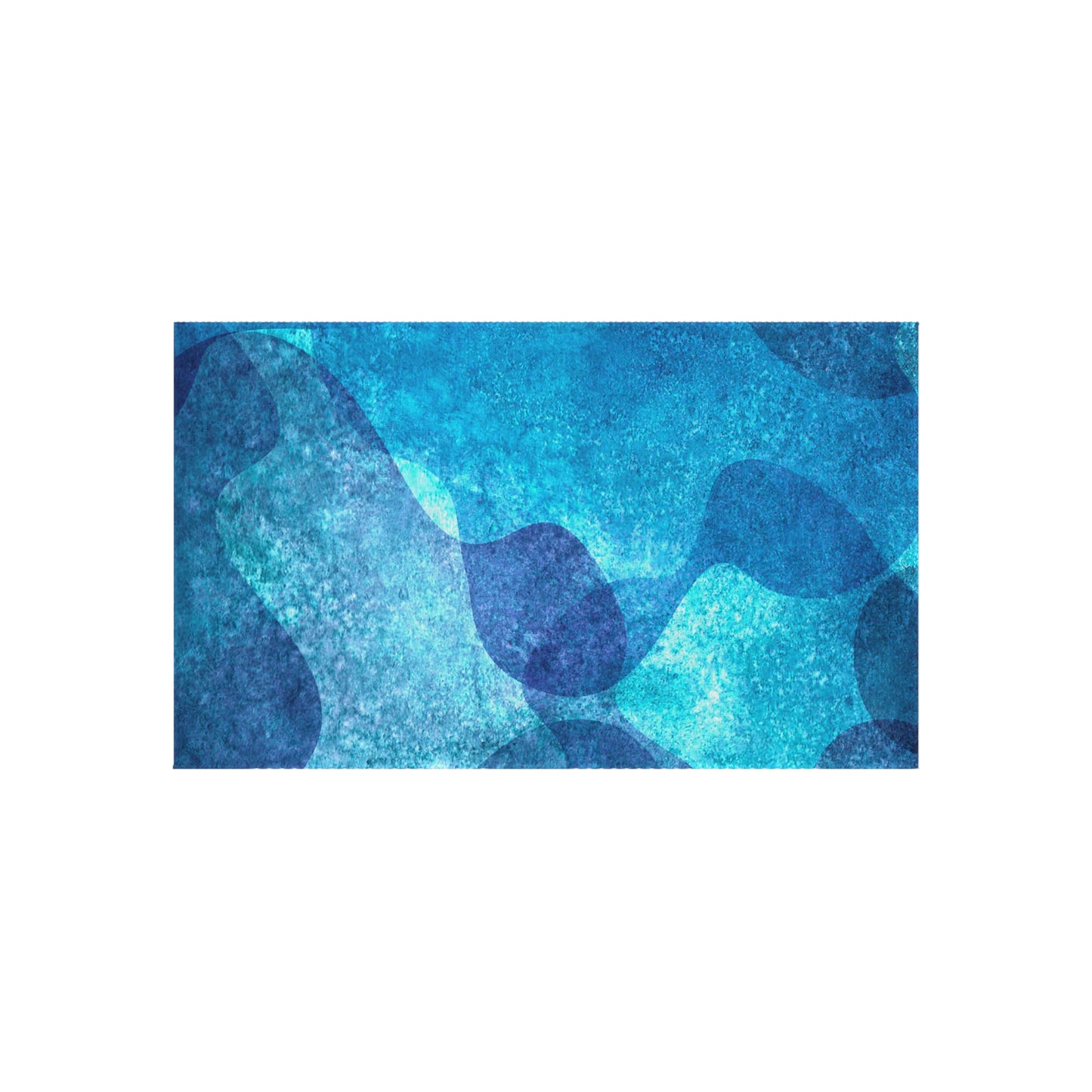 Modern Wave Design Chenille Outdoor Rug No-Skid Backing Cozy Outdoor Beachy Patio Decor Gazebo Rug Pool Area Decor Outdoor Kitchen Carpet