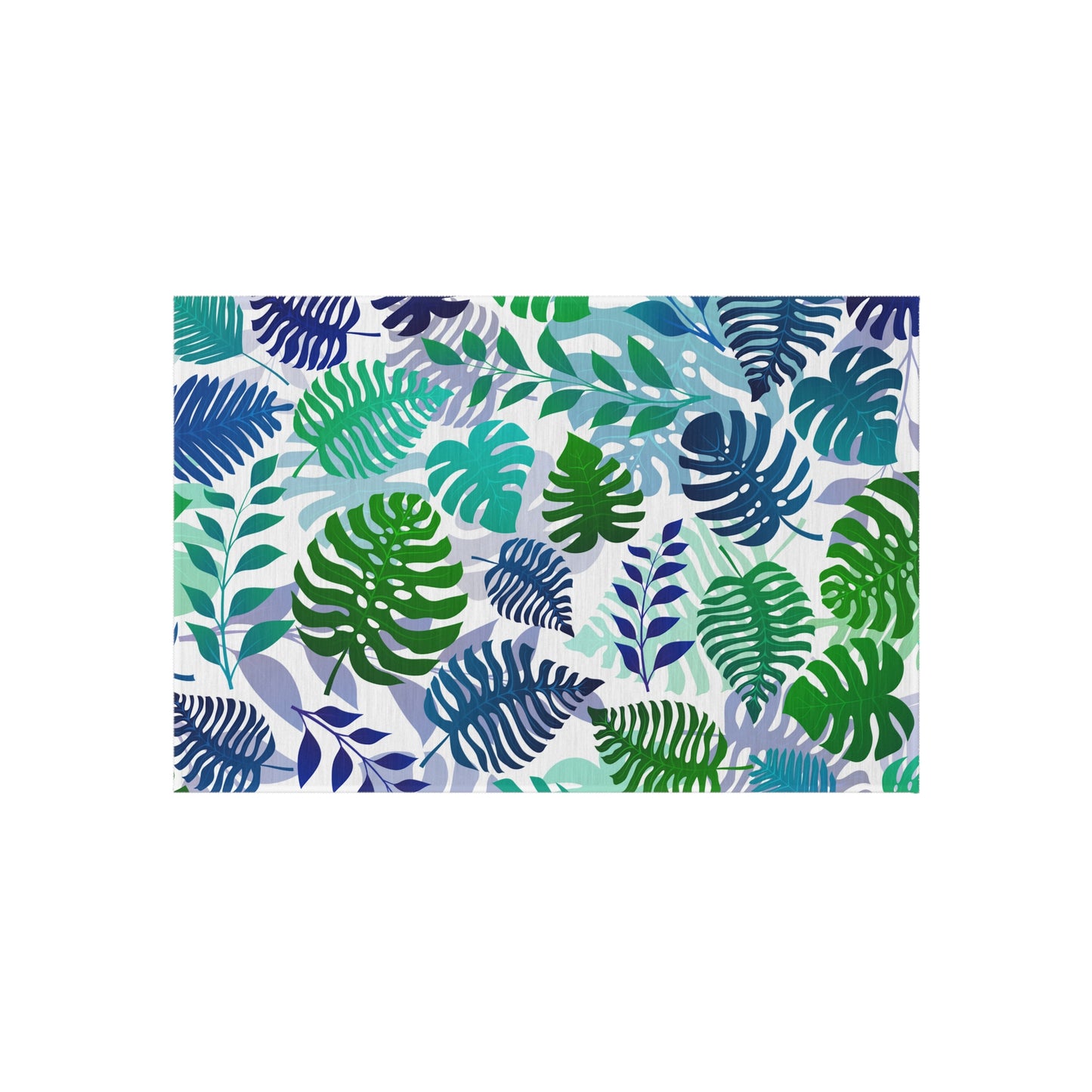 Tropical Chenille Outdoor Rug with No-Skid Backing Cozy Outdoor Carpet Patio Decor Hawaiian Floral Beachy Gazebo Rug Pool Area Decor