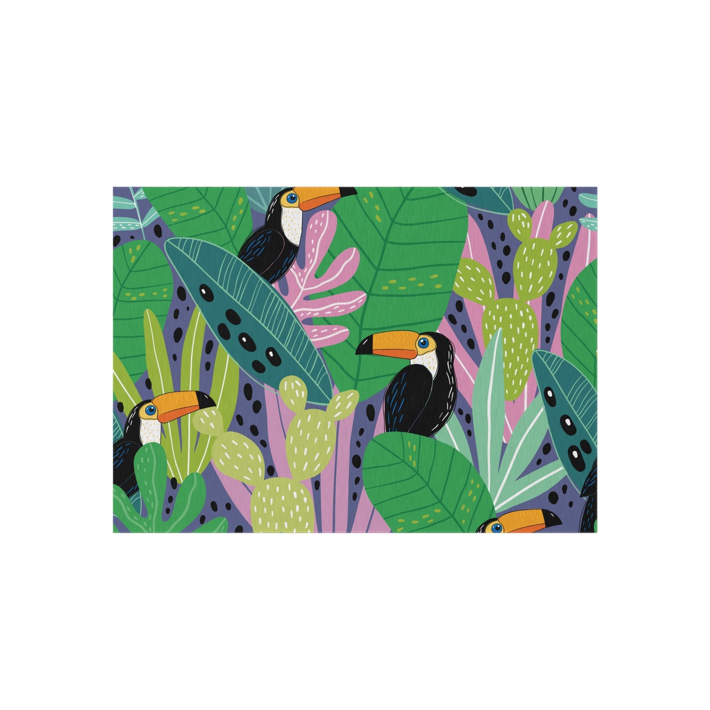 Tropical Chenille Outdoor Rug with No-Skid Backing Cozy Outdoor Carpet Patio Decor Gazebo Rug Pool Area Decor Outdoor Kitchen Carpet