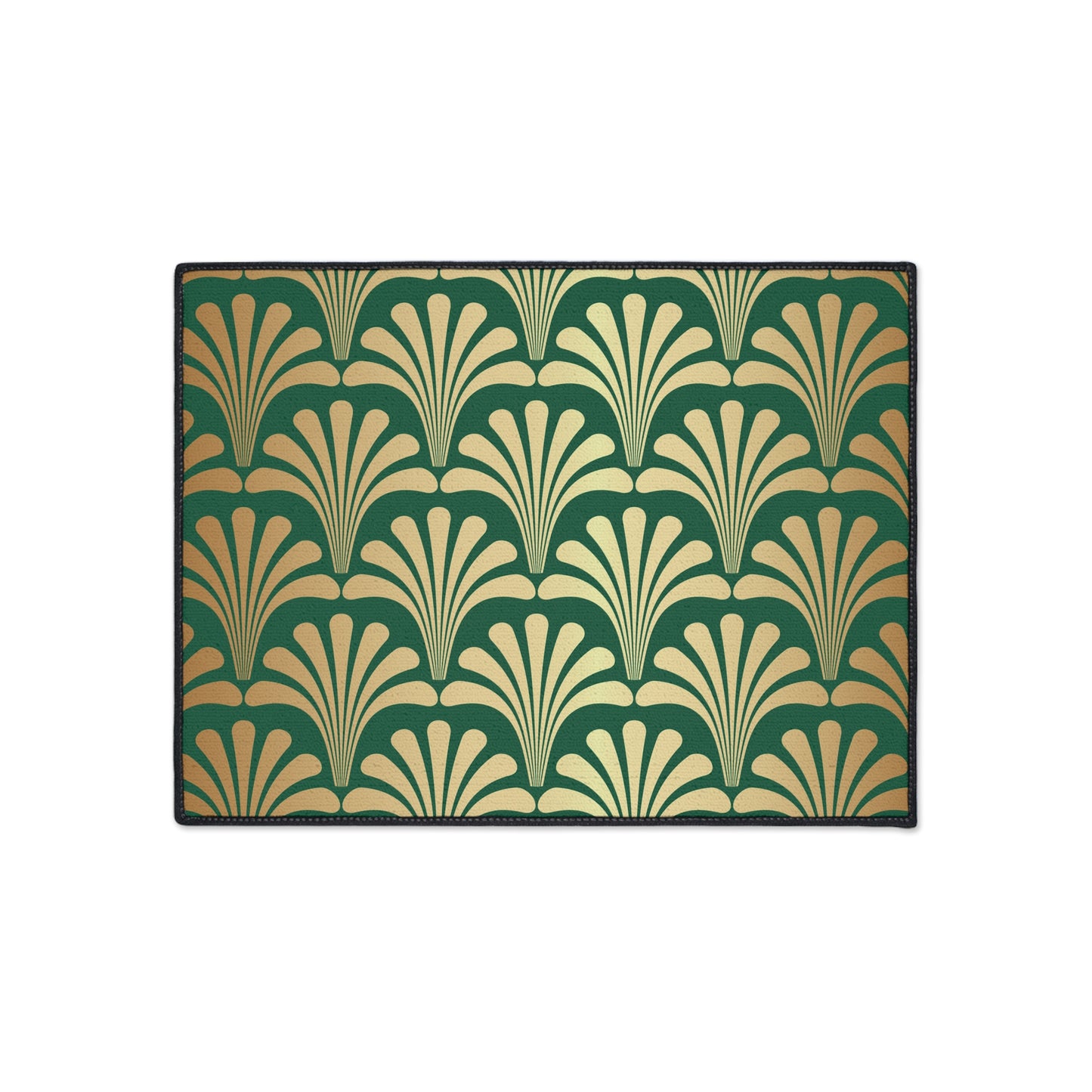 Decorative Heavy Duty Non-Slip Floor Mat Stylish Design Perfect for Entryway Kitchen Décor Green Floral Geometric Design Rug Bathroom Mat