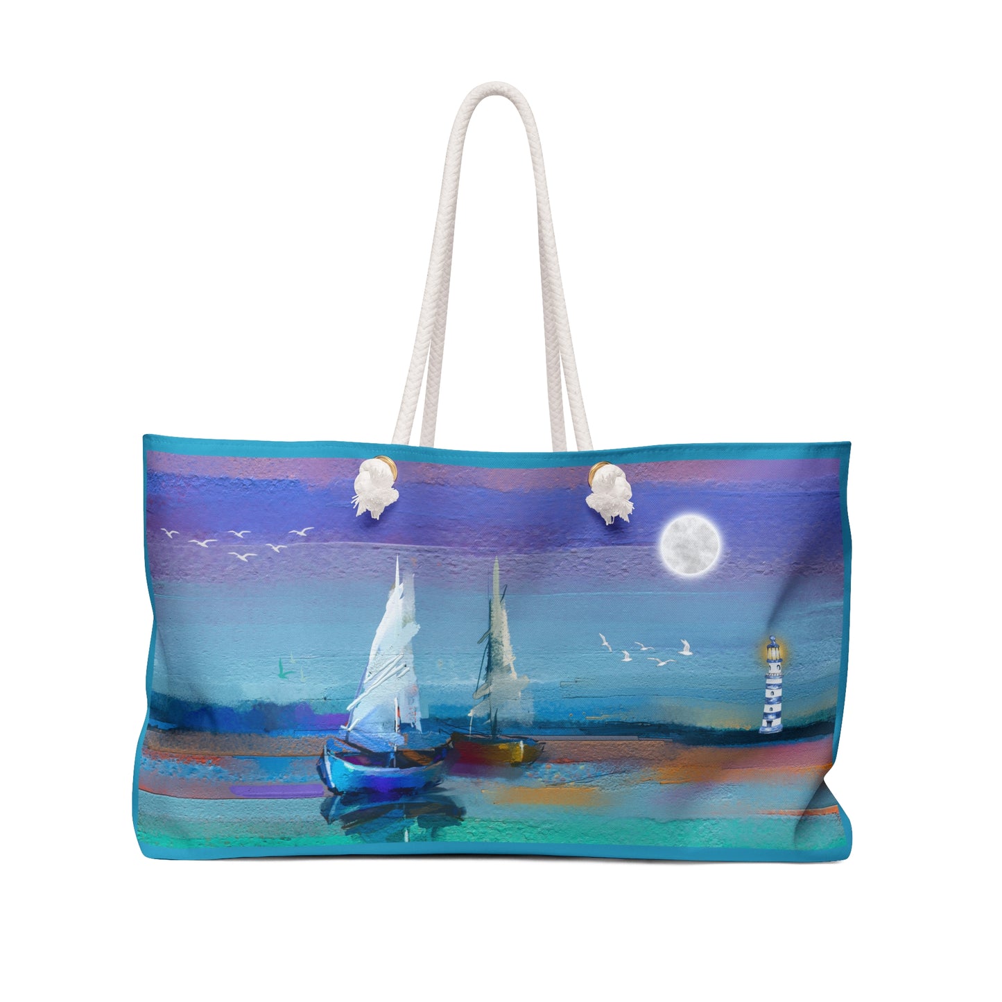 Sailboats Weekender Tote Bag | Beach Bag | Tote Bag | Shopping Bag | Lighthouse | Boating |