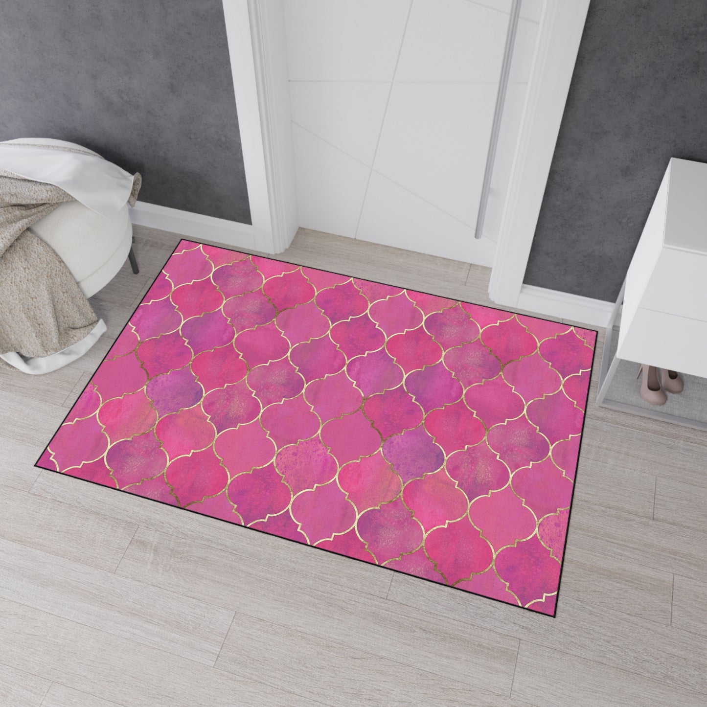 Decorative Heavy Duty Non-Slip Floor Mat Stylish Design Perfect for Entryway Kitchen Décor Garage Rug Coffee Bar Bathroom Floor Door Mat