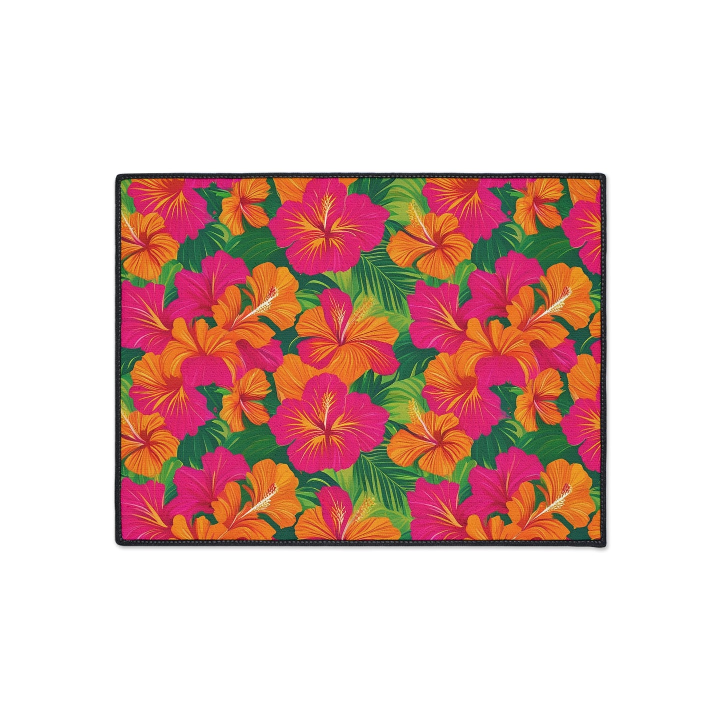 Decorative Heavy Duty Non-Slip Floor Mat Stylish Design Perfect for Entryway Kitchen Décor Beachy Hawaiian Rug Tropical Bathroom Floor